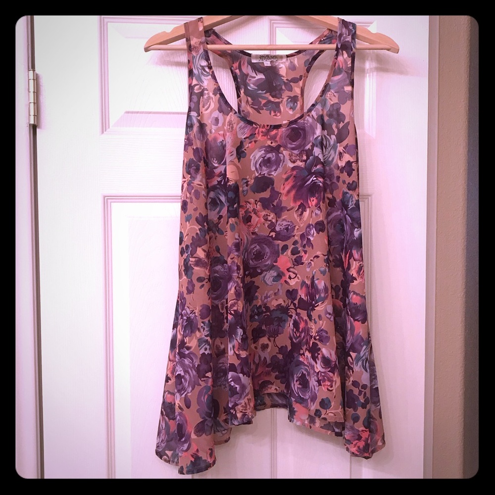 Floral flowy tank